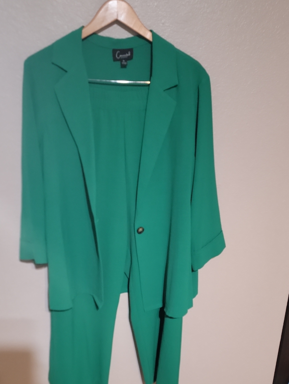connected apparel Emerald Green Tailored Blazer Jacket